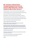 Bio 132 Exam 2 Newest Exam Complete Questions And Correct Answers With Rationales &vert; Already Graded A&plus;&vert;&vert;Brand New Version&excl;&excl;