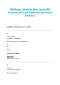 HESI Dosage Calculation Exam Newest 2026 &NewLine;Questions and Correct Detailed Answers Already &NewLine;Graded A&plus; 