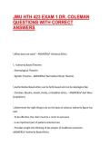 JMU HTH 423 EXAM 1 DR&period; COLEMAN QUESTIONS WITH CORRECT ANSWERS