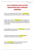 AIC 30 REVIEW 2026 ACTUAL &NewLine;QUESTIONS WITH VERIFIED &NewLine;ANSWERS&period;