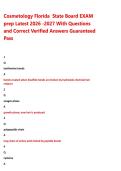 Cosmetology Florida State Board EXAM