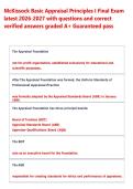 McKissock Basic Appraisal Principles I Final Exam &NewLine;latest 2026-2027 with questions and correct &NewLine;verified answers graded A&plus; Guaranteed pass  