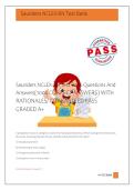 Saunders NCLEX-RN Test Bank Questions And &NewLine;Answers&lpar;100&percnt; CORRECT ANSWERS&rpar; WITH &NewLine;RATIONALES&sol; GUARANTEED PASS &NewLine;GRADED A&plus; 
