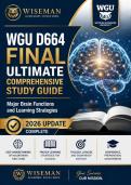 WGU D664 Final Ultimate Comprehensive Study Guide&colon; Major Brain Functions and Learning Strategies &vert; 2026 Update Complete&period;