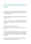 APA Format Exam Questions With Correct Answers&period;