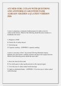 ATI MED SURG 2 EXAM WITH QUESTIONS &NewLine;AND ANSWERS&vert;&vert; GUARANTEED PASS&vert;&vert; &NewLine;ALREADY GRADED A&plus;&vert;&vert; LATEST VERSION &NewLine;2026 