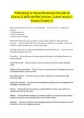 Professional in Human Resources Test with all Correct & 100&percnt; Verified Answers &vert;Latest Version &vert;Already Graded A&plus;
