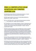 PHM 110 CERTIFICATION EXAM QUESTIONS AND VERIFIED ANSWERS 2026&period;pdf&NewLine;&NewLine;