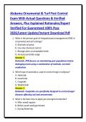 Alabama Ornamental & Turf Pest Control&NewLine;Exam With Actual Questions & Verified&NewLine;Answers&comma; Plus Explained Rationales&sol;Expert&NewLine;Verified For Guaranteed 100&percnt; Pass&NewLine;2026&sol;Latest Update&sol;Instant Download Pdf