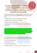 2026 HESI OB MATERNITY ONLINE PRACTICE &NewLine;EXAM &vert; ALL QUESTIONS AND CORRECT &NewLine;ANSWERS &vert; ALREADY GRADED A&plus; &vert; LATEST &NewLine;VERSION &lpar;JUST RELEASED&rpar;