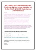 EPIC Training COG170 Cogito Fundamentals Exam Latest Updated 2024&sol;2025 Graded A&plus; &vert; 8 versions