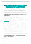 PURPLE BOOK NBCOT TEST BANK 2026&sol;2027 &vert; Complete Answered with Rationales &vert; Occupational Therapy Certification Prep &vert; Pass Guaranteed - A&plus; Graded&NewLine;&NewLine;
