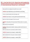 NPC &plus; Cover Test &lpar;Part 2&rpar;&colon; Q&sol;A &vert; Recent Exam with Complete Real &NewLine;Questions And Correct Answers &lpar;Verified Answers&rpar; Already Graded &NewLine;A&plus; &vert;Guaranteed Success&excl;&excl; Newest Exam &vert; Just Released&excl;&excl; 