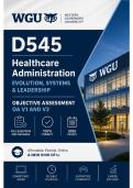 WGU D545 Objective Assessment &vert; OA V1 and V2 &vert; Full Questions and Answers &vert; 2026 Update &vert; 100&percnt; Correct&period;