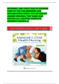MATERNAL AND CHILD HEALTH NURSING CARE OF THE CHILDBEARING AND CHILDREARING FAMILY 9TH EDITION BY JOANNE ORIGINAL TEST BANK 2025 EDITION ALL CHAPTER COMPLETE ANSWERS GRADED A&plus;
