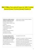 HRCI PHRca Test with all Correct & 100&percnt; Verified Answers &vert;Latest Version &vert;Already Graded A&plus;