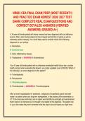NR 603 Chamberlain College Of Nursing &ndash; NR603 CEA Exam Questions and Answers With 100&percnt; Complete Solutions UPDATED