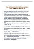 VFIS EXAM WITH COMPLETE SOLUTIONS 100&percnt; VERIIFED 2026-2027&excl;&excl;