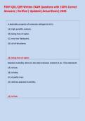 FDNY Q01&sol;Q99 Written EXAM Questions with 100&percnt; Correct &NewLine;Answers &vert; Verified &vert; Updated &lpar;Actual Exam&rpar; 2026 