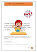 Saunders NCLEX-RN Test Bank 1 Questions &NewLine;And Answers&lpar;100&percnt; CORRECT ANSWERS&rpar; &NewLine;WITH RATIONALES&sol; GUARANTEED PASS &NewLine;GRADED A&plus; 