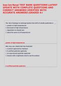 Iowa Core Manual TEST BANK QUESTIONSLATEST &NewLine;UPDATE WITH COMPLETE QUESTIONS AND &NewLine;CORRECT ANSWERSVERIFIED WITH &NewLine;ACCURATE ANSWERSGRADED A&plus; 