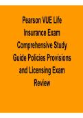 Pearson VUE Life Insurance Exam Comprehensive Study Guide &ndash; Policies&comma; Provisions & Licensing &lpar;2026 Update&rpar;