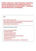 Certified Professional in Patient Safety Exam &vert; Most Recent &NewLine;Exam Actual Complete Real Exam Questions And Correct &NewLine;Answers &lpar;Verified Answers&rpar; Already Graded A&plus; &vert;Guaranteed &NewLine;Success&excl;&excl; Newest Exam &vert; Just Released&excl;&excl;