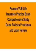 Pearson VUE Life Insurance Practice Exam Comprehensive Study Guide &ndash; Policies & Provisions &lpar;2026 Update&rpar;