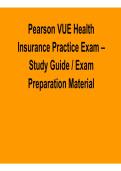 Pearson VUE Health Insurance Practice Exam &ndash; Study Guide Exam Preparation Material &lpar;2026 Update&rpar;