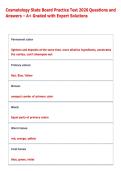 Cosmetology State Board Practice Test 2026 Questions and &NewLine;Answers &ndash; A&plus; Graded with Expert Solutions