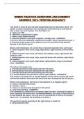 NREMT PRACTICE QUESTIONS AND CORRECT ANSWERS 100&percnt; VERIFIED 2026-2027&excl;&excl;