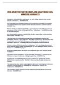 VFIS STUDY SET WITH COMPLETE SOLUTIONS 100&percnt; VERIFIED 2026-2027&excl;&excl;