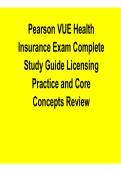 Pearson VUE Health Insurance Exam Complete Study Guide &ndash; Licensing Practice and Core Concepts Review &lpar;2026 Update&rpar;