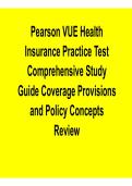 Pearson VUE Health Insurance Practice Test Comprehensive Study Guide &ndash; Coverage Provisions &lpar;2026 Update&rpar;