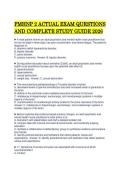 PMHNP 2 ACTUAL EXAM QUESTIONS AND COMPLETE STUDY GUIDE 2026&period;pdf&NewLine;&NewLine;