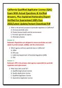 California Qualified Applicator License &lpar;QAL&rpar;&NewLine;Exam With Actual Questions & Verified&NewLine;Answers&comma; Plus Explained Rationales&sol;Expert&NewLine;Verified For Guaranteed 100&percnt; Pass&NewLine;2026&sol;Latest Update&sol;Instant Download Pdf&NewLine;