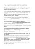 FAC-C QUESTIONS WITH VERIFIED ANSWERS