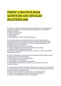 PMHNP 2 PRACTICE EXAM QUESTIONS AND DETAILED SOLUTIONS 2026&period;pdf&NewLine;&NewLine;