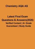 AQA AS Chemistry Revision Notes 2026 &ndash; Complete Physical&comma; Inorganic & Organic Study Guide