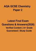 GCSE AQA Chemistry Paper 2 Revision Notes 2026 &ndash; Complete Study Guide &lpar;Organic&comma; Earth & Atmospheric Chemistry&rpar;
