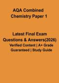 AQA GCSE Combined Science Chemistry Paper 1 Revision Notes 2026 &ndash; Complete Study Guide &lpar;Trilogy&rpar;