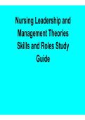 Nursing Leadership and Management Theories&comma; Skills and Roles Study Guide &lpar;2026 Update&rpar;