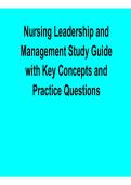 Nursing Leadership and Management Study Guide with Key Concepts and Practice Questions &lpar;2026 Update&rpar;