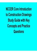 NCCER Core Introduction to Construction Drawings Study Guide with Key Concepts and Practice Questions &lpar;2026 Update&rpar;