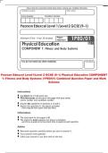 Scheme&NewLine;Pearson Edexcel Level1&sol;Level 2 GCSE &lpar;9&ndash;1&rpar; Physical Education COMPONENT 1&colon; Fitness and Body Systems &lpar;1PE0&sol;01&rpar; Combined Question Paper and Mark 