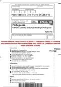 Paper and Mark Scheme&NewLine;Pearson Edexcel Level1&sol;Level 2 GCSE &lpar;9&ndash;1&rpar; Portuguese PAPER 1&colon; Listening&NewLine;and understanding in Portuguese Higher Tier &lpar;1PG0&sol;1H&rpar; Combined Question 