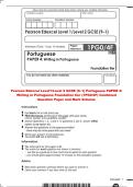 Question Paper and Mark Scheme&NewLine;Pearson Edexcel Level1&sol;Level 2 GCSE &lpar;9&ndash;1&rpar; Portuguese PAPER 4&colon;&NewLine;Writing in Portuguese Foundation tier &lpar;1PG0&sol;4F&rpar; Combined 