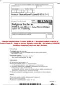 Pearson Edexcel Level1&sol;Level 2 GCSE &lpar;9&ndash;1&rpar; Religious Studies A PAPER 2&colon;&NewLine;Area of Study 2 &ndash; Study of Second Religion Option 2B &ndash; Christianity &lpar;1RA0&sol;2B&rpar; Combined Question Paper and Mark Scheme 