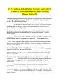 GPHR - Strategic Global Human Resources Exam with all Correct & 100&percnt; Verified Answers &vert;Latest Version &vert;Already Graded A&plus;