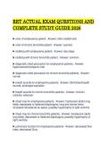 RRT ACTUAL EXAM QUESTIONS AND COMPLETE STUDY GUIDE 2026&period;pdf&NewLine;&NewLine;